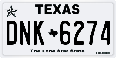 TX license plate DNK6274