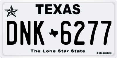 TX license plate DNK6277