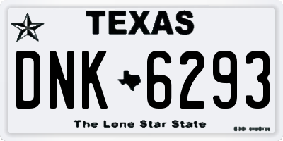 TX license plate DNK6293