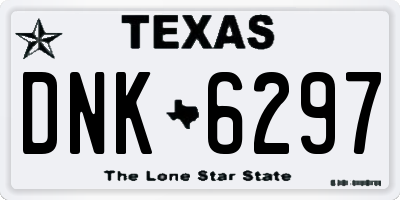 TX license plate DNK6297