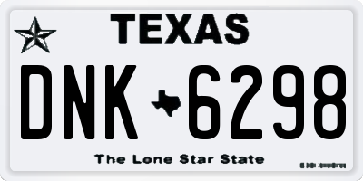TX license plate DNK6298