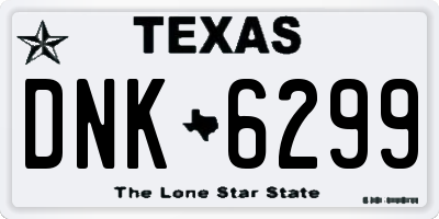 TX license plate DNK6299