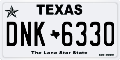 TX license plate DNK6330