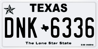 TX license plate DNK6336