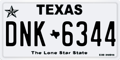 TX license plate DNK6344