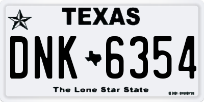 TX license plate DNK6354