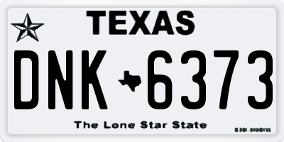 TX license plate DNK6373