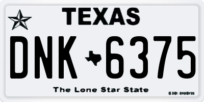 TX license plate DNK6375