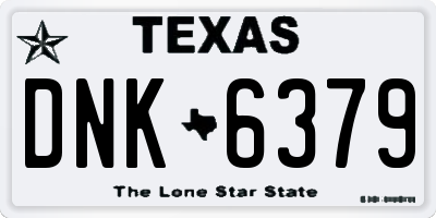 TX license plate DNK6379