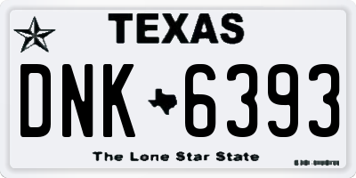 TX license plate DNK6393