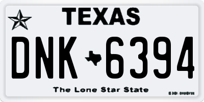 TX license plate DNK6394