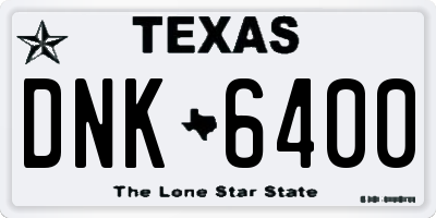 TX license plate DNK6400