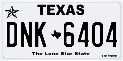 TX license plate DNK6404
