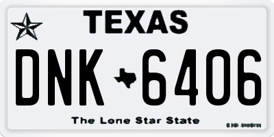 TX license plate DNK6406