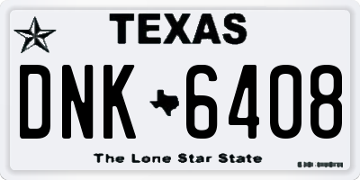 TX license plate DNK6408