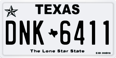 TX license plate DNK6411