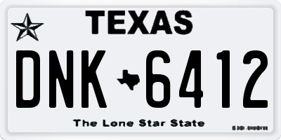 TX license plate DNK6412