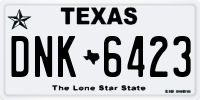 TX license plate DNK6423