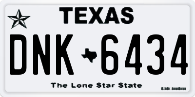 TX license plate DNK6434