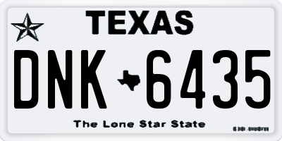 TX license plate DNK6435