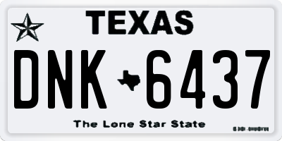 TX license plate DNK6437