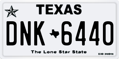 TX license plate DNK6440