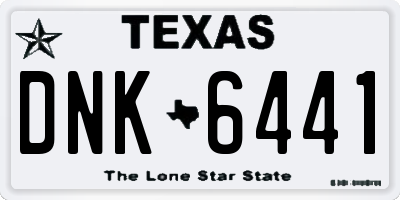 TX license plate DNK6441