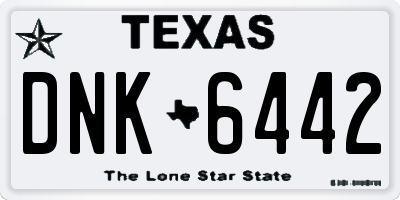 TX license plate DNK6442