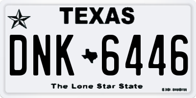TX license plate DNK6446