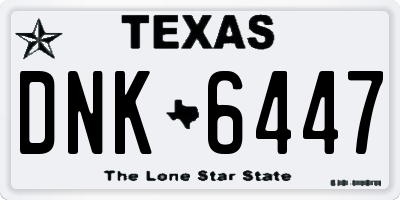 TX license plate DNK6447