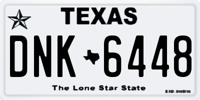 TX license plate DNK6448