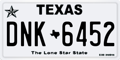 TX license plate DNK6452