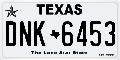 TX license plate DNK6453