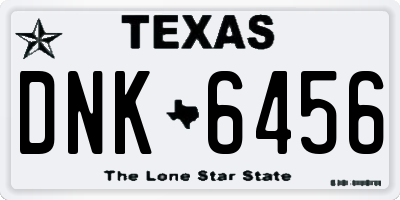 TX license plate DNK6456
