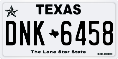 TX license plate DNK6458