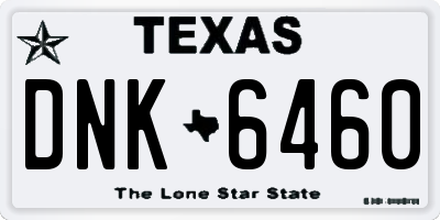 TX license plate DNK6460