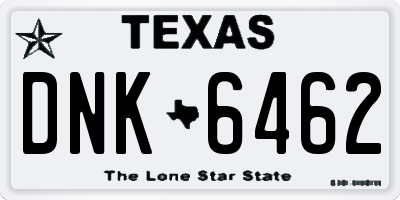 TX license plate DNK6462