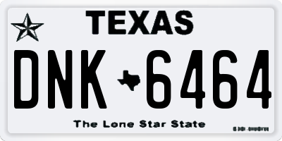 TX license plate DNK6464