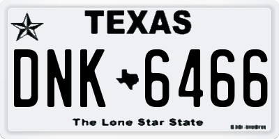 TX license plate DNK6466