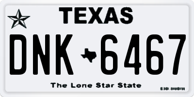 TX license plate DNK6467