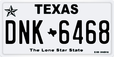 TX license plate DNK6468