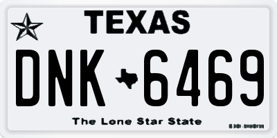TX license plate DNK6469