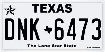 TX license plate DNK6473