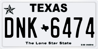 TX license plate DNK6474