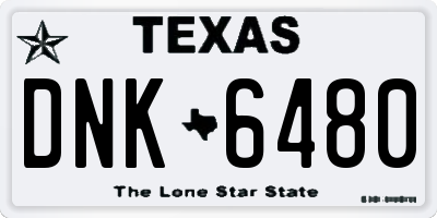 TX license plate DNK6480