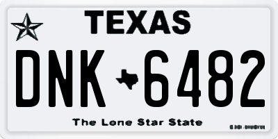 TX license plate DNK6482