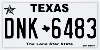 TX license plate DNK6483
