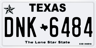TX license plate DNK6484
