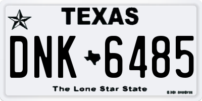 TX license plate DNK6485