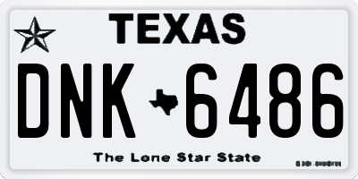 TX license plate DNK6486